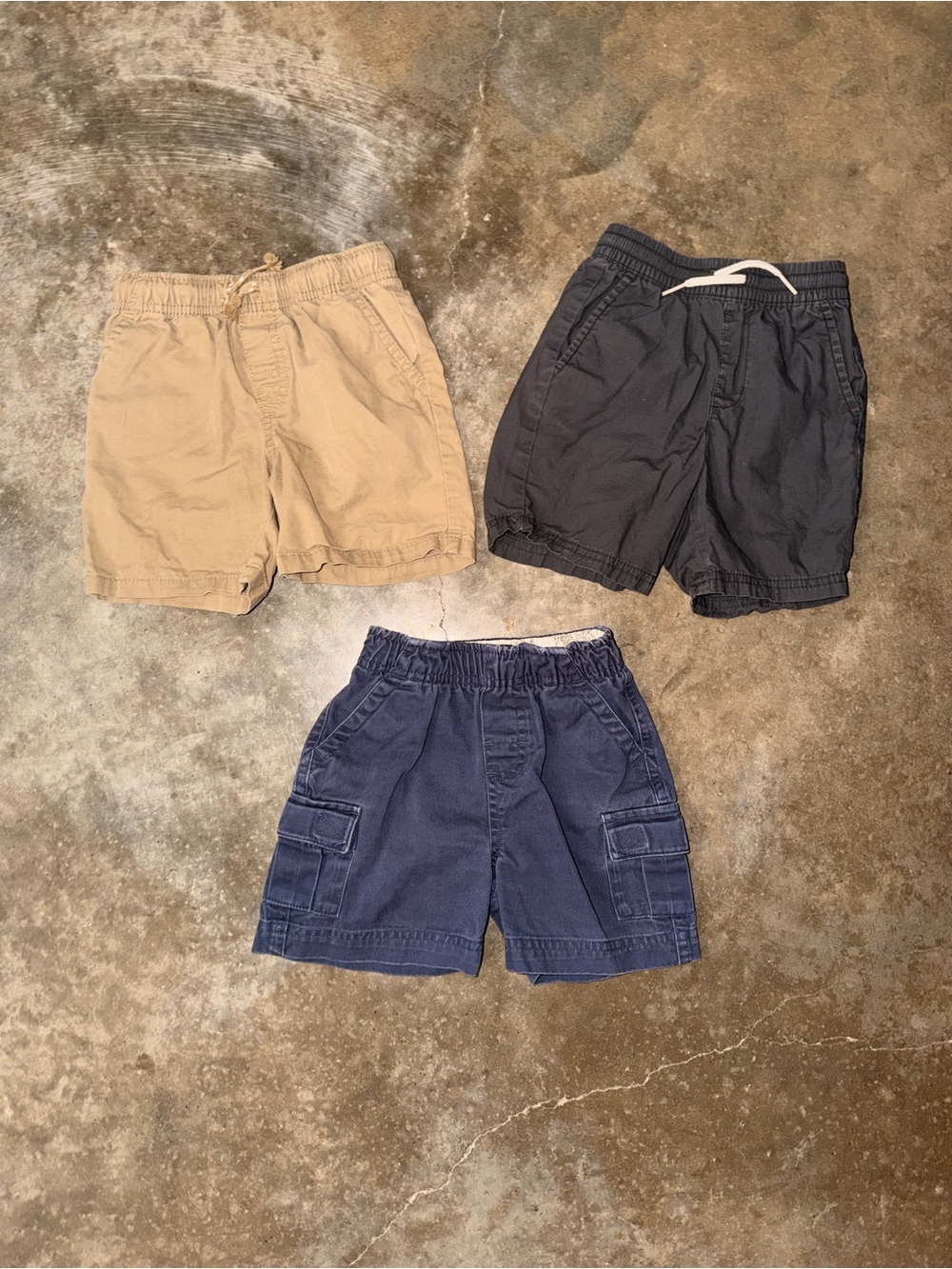 Boys Shorts Bundle 3T Pull On Khaki Navy Black Everyday Play Lot